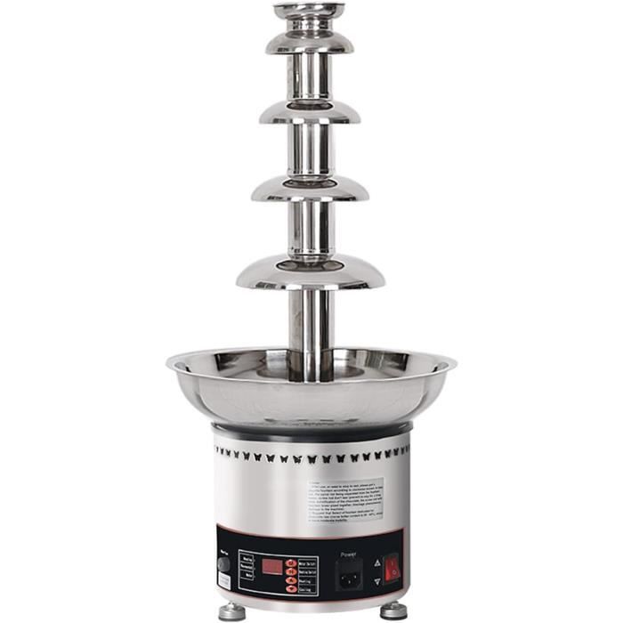 Fontaine à Chocolat 3 étages 40W - Acier Inoxydable - Capacité 0.45kg - Neuf - Parfait Pour Fêtes