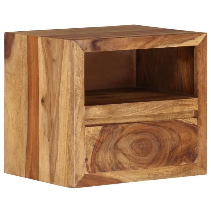 Table De Chevet Bois Massif De Sesham 40 X 30 X 35 Cm Achat Vente Chevet Table De Chevet Bois Massif Cdiscount