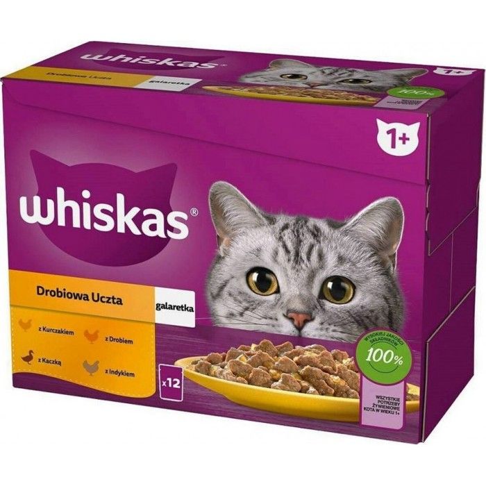 Comparer les prix de Nourriture humide pour chats adultes - WHISKAS - Sachset 12 X 85 G Poultry Fast - Poulet, canard, volaille