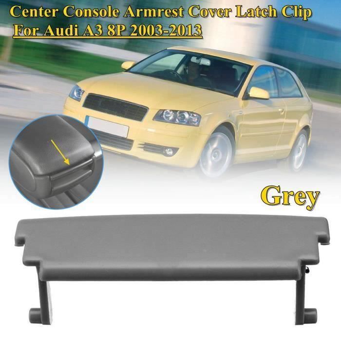 Housse Accoudoir Audi A3 8P 2003-2013 – Couvercle Console Centrale Tissu Noir