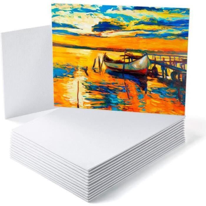 Lot De 25 Mini Toiles Magnétiques 7,5 Cm – Vierges Pour Peinture, Artisanat, Déco Et Cadeau DIY (blanc, Supports Aimantés)