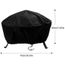 Sunolga Housse de protection pour brasero ronde noire avec tissu Oxford 600D coupe-vent et revêtement en PVC résistant à l'eau 127 x 61 cm 