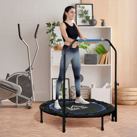 Trampoline De Fitness D.114 Cm élastiques Bungee Guidon Réglable - Fitness - Cardio
