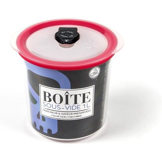 Boîte De Conservation Sous Vide Automatique 1.6L - 33kPa, Rechargeable USB-C - Pour Café, Noix, Céréales