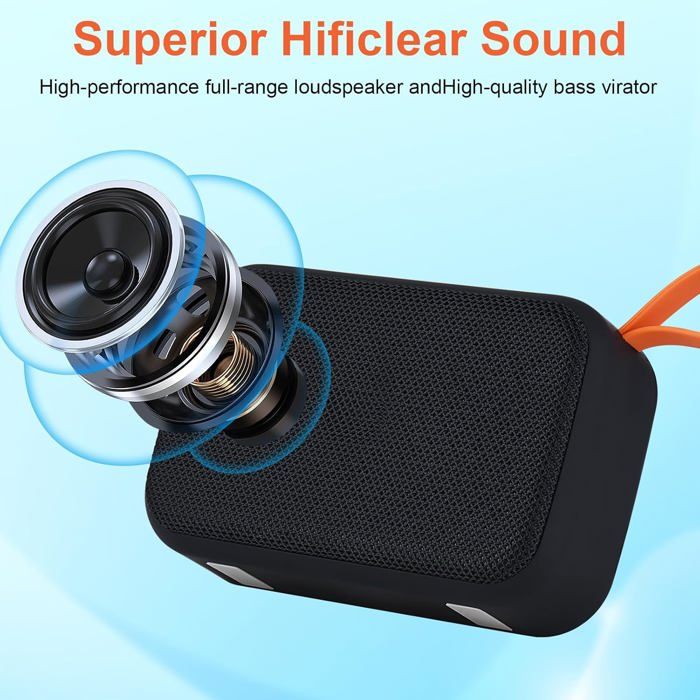 Mini Enceinte Bluetooth Portable - 4x4x3 Cm - Basses Améliorées - Léger Et Design - Pour Voyage Et Bureau - 4