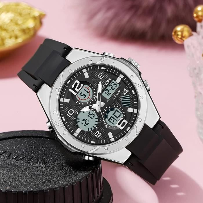 Montre double affichage discount femme