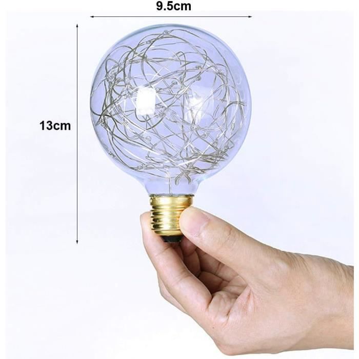 Globe LED ampoule E14 cristal verre lampe 6W rendement 60W basse