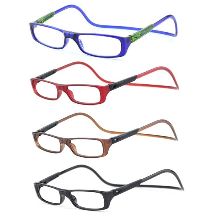 3.0 Lunettes de lecture magnetiques bicolores 4 paires