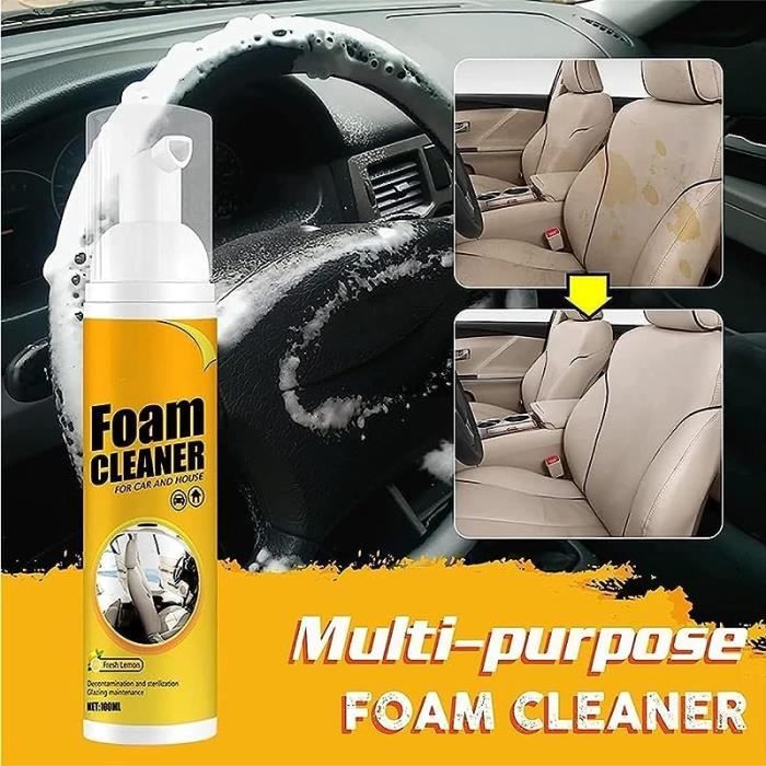 3pcs Multifunctional Car Foam Cleaner Car Magic Foam Cleaner Foam Cleaner  All Purpose Powerful Car Stain Remover Interior 100ml - Cdiscount Auto