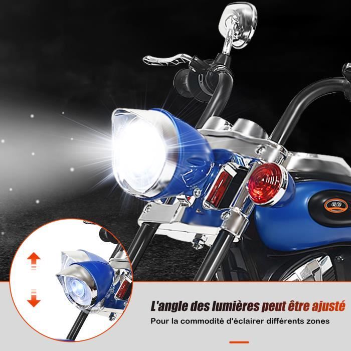 Moto Électrique pour Enfants DREAMADE - Style Cool avec Phare