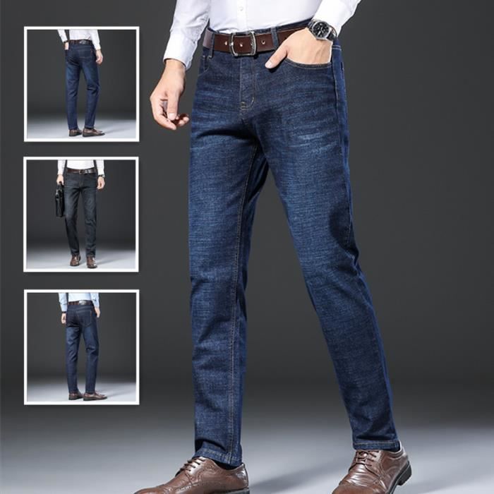 Jean Homme Regular Taille Haute - 65% Coton 35% Polyester Avec Ceinture