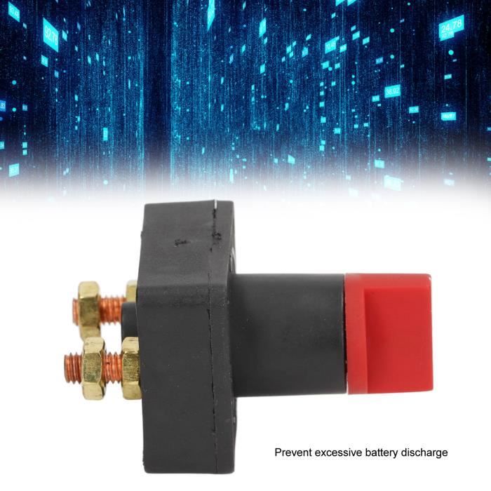 YOSOO isolateur de déconnexion de batterie Interrupteur de déconnexion de  batterie Boîtier d'isolation ABS Goujon intérieur