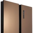 SCHNEIDER - SCMD482NFGM - Réfrigérateur Side by Side - 482L (321+161) - No frost - 4 clayettes verre - 41db - Mirror Gold-2
