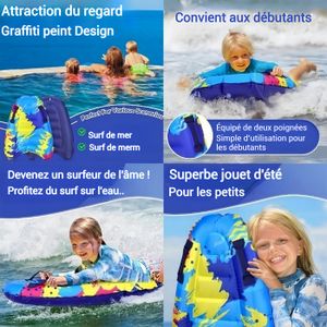 Bodyboard Gonflable Avec Poignées - Planche Surf Portable Pour Piscine, Plage Et Sports Nautiques
