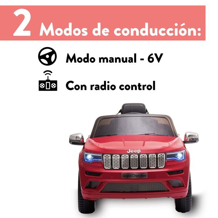 Voiture electrique Feber 800013450 Rouge Voiture Jeep Cherokee Electrique 12V Celebre