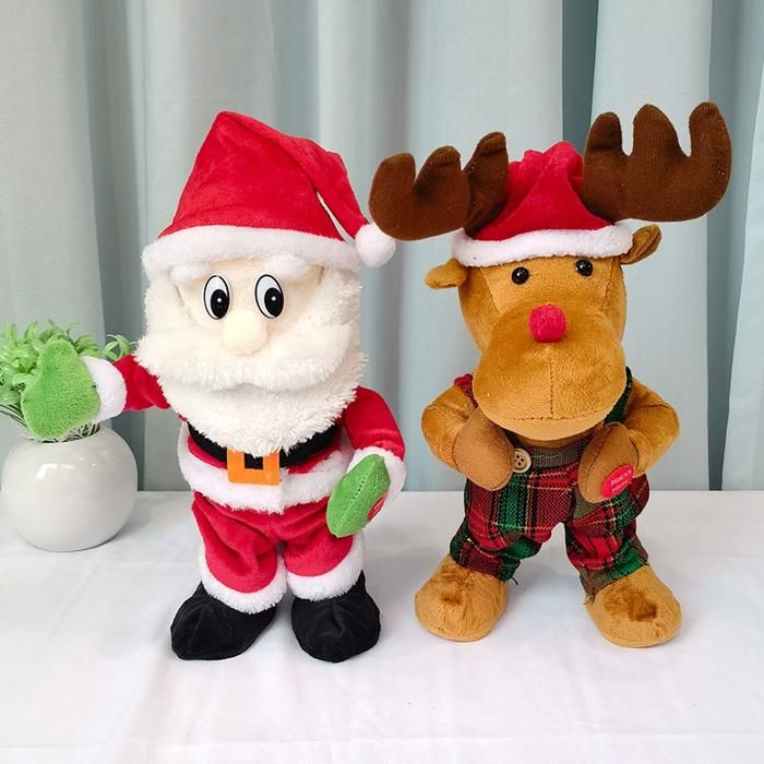 Lilizzhoumax Jouets En Peluche Le Père Noël Marionnette à Main
