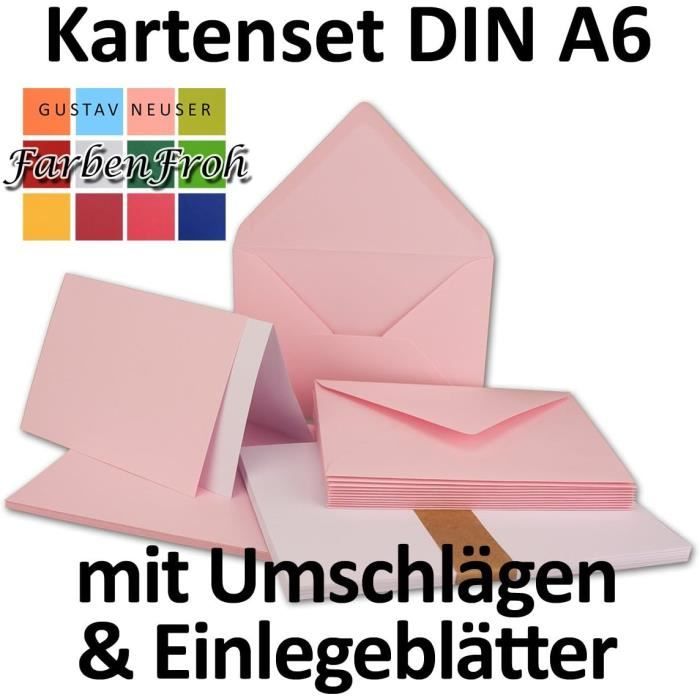 FarbenFroh - Juego De 60 Tarjetas Plegables Con Sobres Cartas (DIN A6C6
