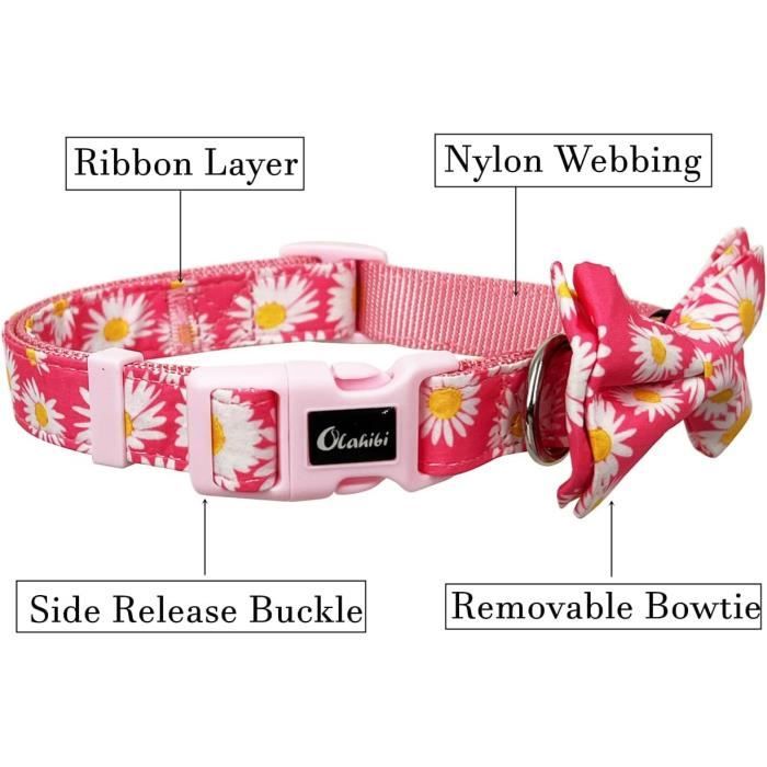 Collier Pour Chien Noeud à Carreaux, Taille Moyenne (13 à 18 Cm), Neuf