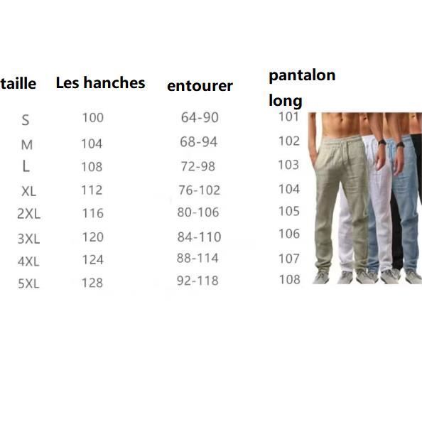 Pantalon Coton Lin Homme Decontractes de Plage Leger Ete avec Poches Cordon Pantalon Ample de Plage Leger Respirant Taille Bleu Ciel Bleu Ciel Cdiscount Pret a Porter