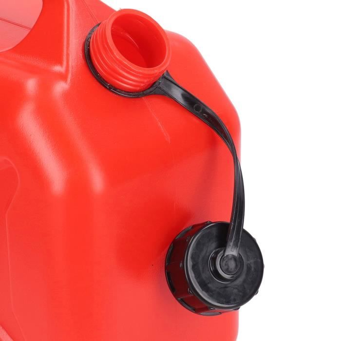 Tbest Bidon d' 1.3 Gallon Gas Can 5L ABS Réservoir de Carburant Rouge sans  Fuite Conteneur D'essence Portable avec Tuyau de Sortie - Cdiscount Auto