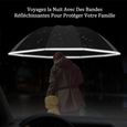 JANZDIYS Parapluie Pliant-Parapluie Compact Homme Femme-Manuel-Coupe Vent-Avec Bandes Réfléchissantes-Mini Parapluie de Voyage-Noir-3