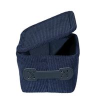 WENKO Panier de salle de bain Anela, pour ranger et organiser les accessoires, en velours côtelé doux 100 % polyester, avec deux petites poignées en similicuir, 27,6 x 12 x 20 cm WENKO Panier de salle de bain Anela, pour ranger et organiser les accessoires, en velours côtelé doux 100 % polyester, avec deux petites poignées en similicuir, 27,6 x 12 x 20 cm