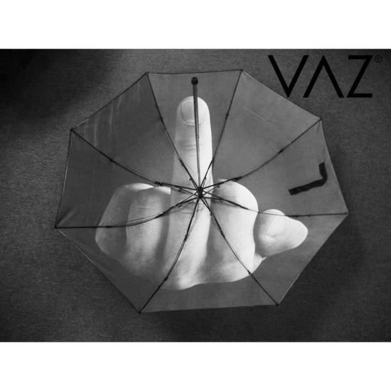 VAZ/® Parapluie Pliant Fuck the Rain Noir