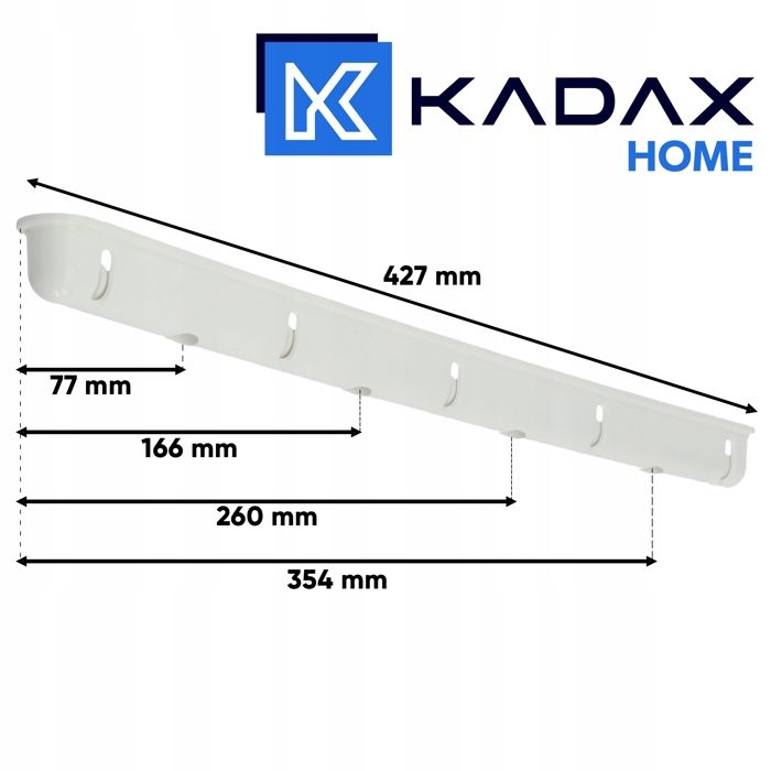 Séchoir à Linge Télescopique Kadax XL - 20m De Longueur De Séchage - Acier Revêtu - Blanc - Avec Roulettes