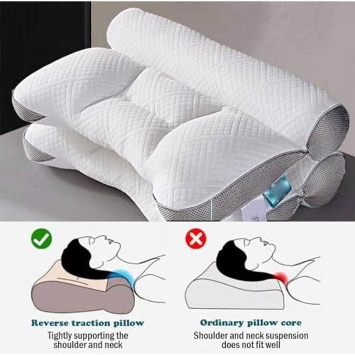 Oreiller ergonomique OKZ Apnée du sommeil Antironflement 40x60 — free download