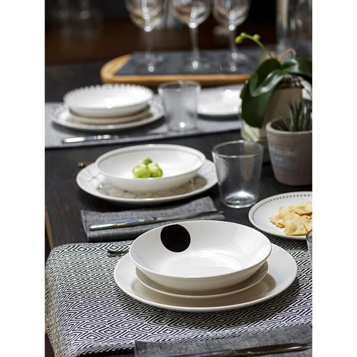 MALACASA Blance 30-Piece Dinnerware Set (Service for 6) -New in Box