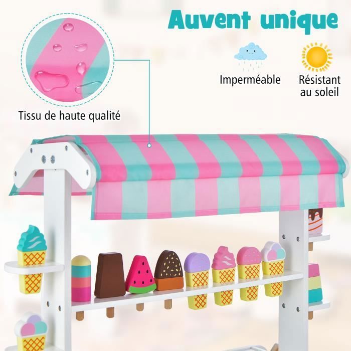 Hyacinthy Jeu De Glace En Bois Pour Enfants - Magasin De Crème Glacée Jouet Éducatif 3 Ans+