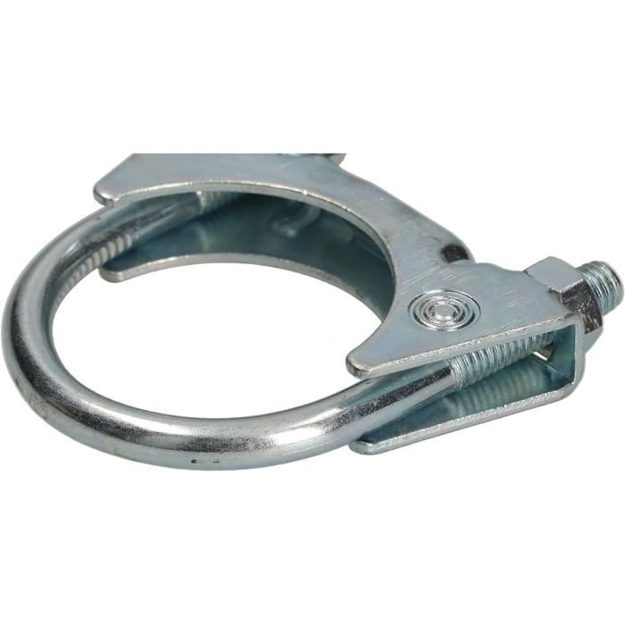 Lot De 2 Colliers De Serrage 60mm Acier Galvanisé - Pour échappement Ou Tuyauterie - Avec écrous Et Plaque U