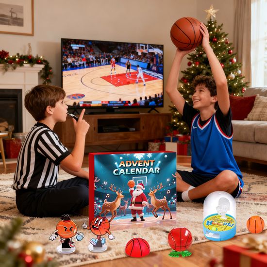 Calendrier De L'Avent Basket-ball - 24 Accessoires Sportifs - Compte à Rebours Noël Pour Fans