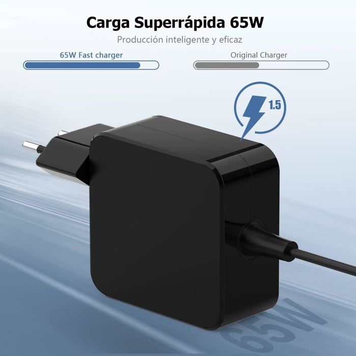 Chargeur 65W Pour Ordinateur Portable - Compatible ASUS X555L, Toshiba Et Autres - Prise 5.5*2.5mm - Occasion Testé