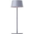 Lampe de table d'extérieur - BRILLIANT - PICCO - LED et solaire - Métal et plastique - 5 W - Gris dépoli-0