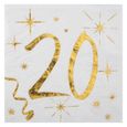 20 Serviettes En Papier Dorées Métallisées - 40x40 Cm - Pour Une Table De Fête élégante (Noël, Nouvel An)