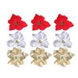 18 pièces fleur artificielle de noël élégant décoratif en artisanat pour décor FLEUR-PLANTE ARTIFICIELLE - FLEUR SECHEE-0