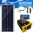 Kit de panneau solaire 300 W module solaire flexible+Onduleur 4000W pour camping-car,bateau,tente,voiture,remorque-0