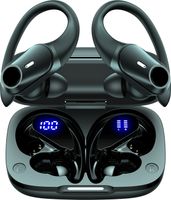 Écouteurs sans fil GOLREX Bluetooth 80H d’Autonomie Chargement sans Fil avec Crochets d’Oreille Stéréo pour Course Entraînement