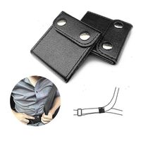 2pcs Ceinture de sécurité Ajusteur de ceinture de sécurité Positionneur Positionneur Verrouillage Clip Protector - Noir
