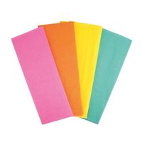 Papier Crépon Couleurs vives 100x50 cm 4 pièces - MegaCrea DIY Multicolore - Assort.