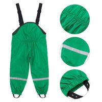 Pantalon de pluie coupe-vent et imperméable pour enfant - Vert - Randonnée - Mixte