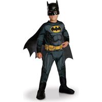 Déguisement Batman pour enfant - RUBIES - Armure noire - Cape en tissu - Masque PVC