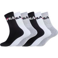 Fila Chaussette homme, chaussettes hautes homme, multi-sport (Lot de 6) - noir, blanc, gris