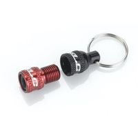 Porte-clé adaptateur valve presta/standard XLC PU-X07 - noir/rouge - TU