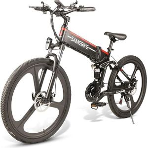 VÉLO ASSISTANCE ÉLEC SAMEBIKE Vélo électrique E-Bike Vélo pliant 26 pouces 48 V 10 Ah Batterie amovible Autonomie maximale jusqu'à 50-100 km 21 vitesses