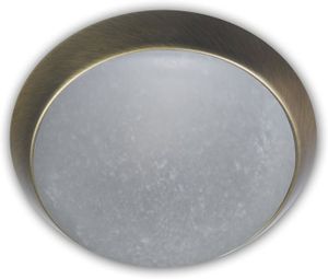 PLAFONNIER A + + Plafonnier  Bague décorative laiton vieilli LED Verre/métal pergament 35 x 35 x 12 cm[J6845]