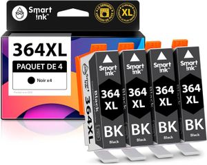 Lot De 4 Cartouches D'encre Compatibles HP 364 XL - Pour Photosmart, Deskjet, Wireless+ - Multicouleur - Neuf
