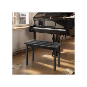 Banquette Piano K&M 14085 – Siège Rembourré Similicuir Noir, Réglable En Hauteur, Ultra Stable Pour Clavier & Piano Numérique