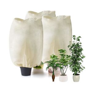 80 cm x 120 cm Protection contre le gel Avec cordon de serrage OLT-EU Lot de 2 sacs de protection d'hiver pour plantes en pot 